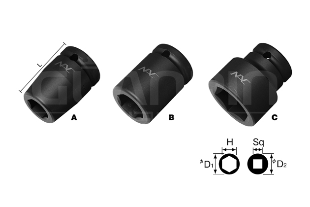 标准内六角套筒-25.4mm(1”)方形驱动套筒