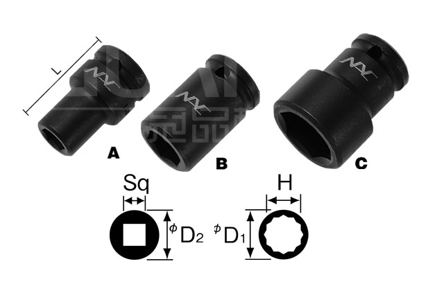 标准内六角套筒-9.52mm(3/8”)方形驱动套筒