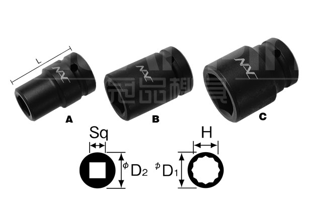 标准内六角套筒-12.7mm(1/2”)方形驱动套筒